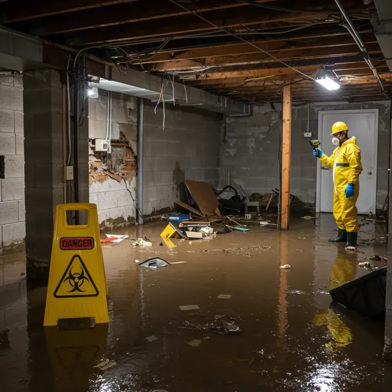 Flooded Basement Electrical Hazard in Wood County, TX Property